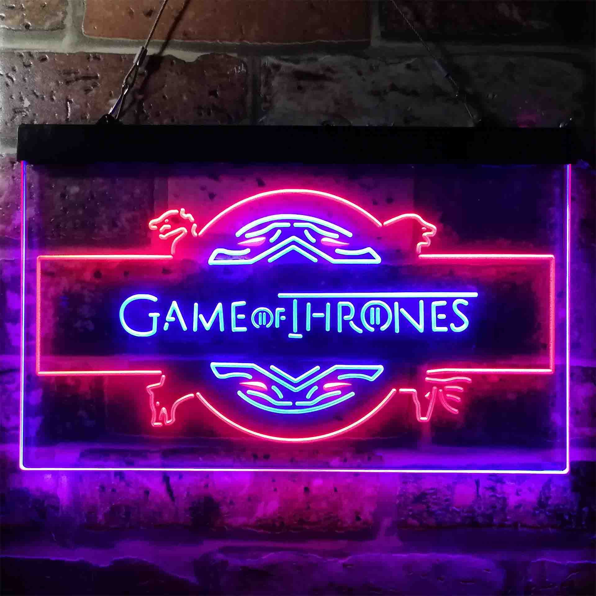 Game of Thrones Logo Dual LED Neon Light Sign